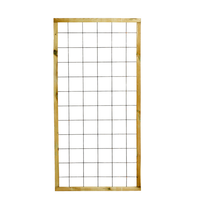 Espaliergjerde metall/tre rust 90 x 180 cm